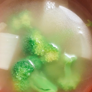 大根とブロッコリーのぽかぽか生姜スープ